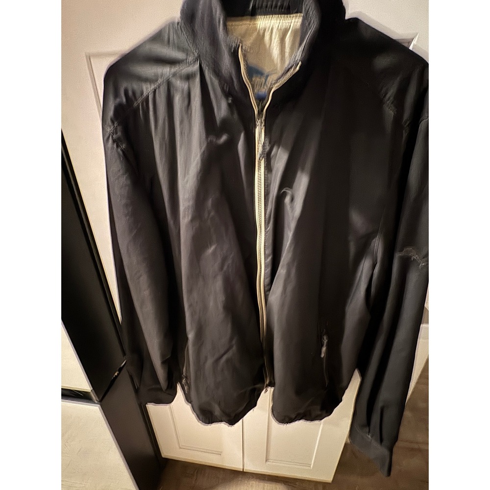 Tommy Bahama Mens Black‎ Cotton Nylon Full Zip Windbreaker Jacket Size M